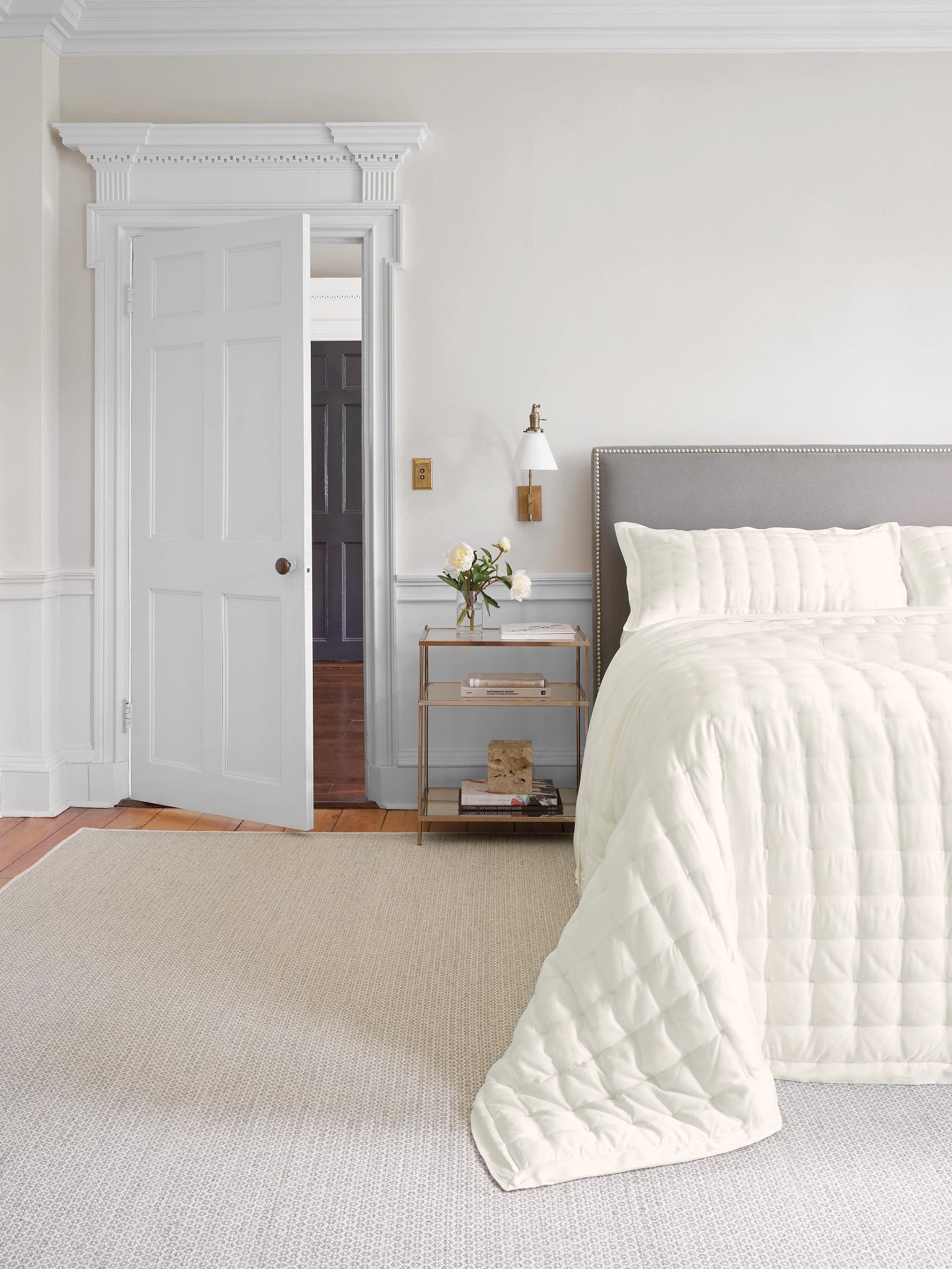 Honeycomb Ivory/Grey Handwoven Wool Rug - RDA308 - 10x14