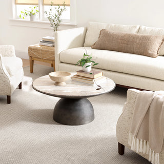 Honeycomb Ivory/Grey Handwoven Wool Rug - RDA308 - 10x14