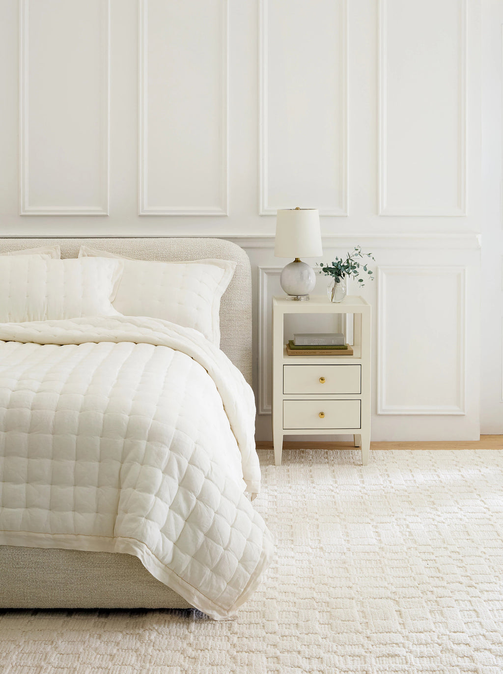 Isadora Ivory Handwoven Wool Rug - DA2305 - 10x14
