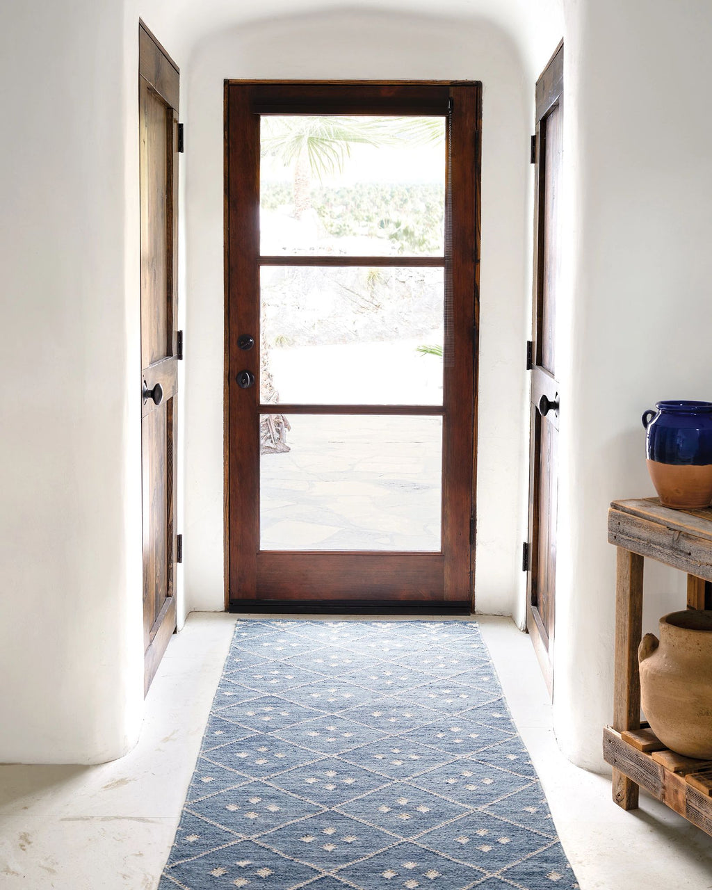 Kota Indigo Handwoven Wool Rug - DA853 - 10x14