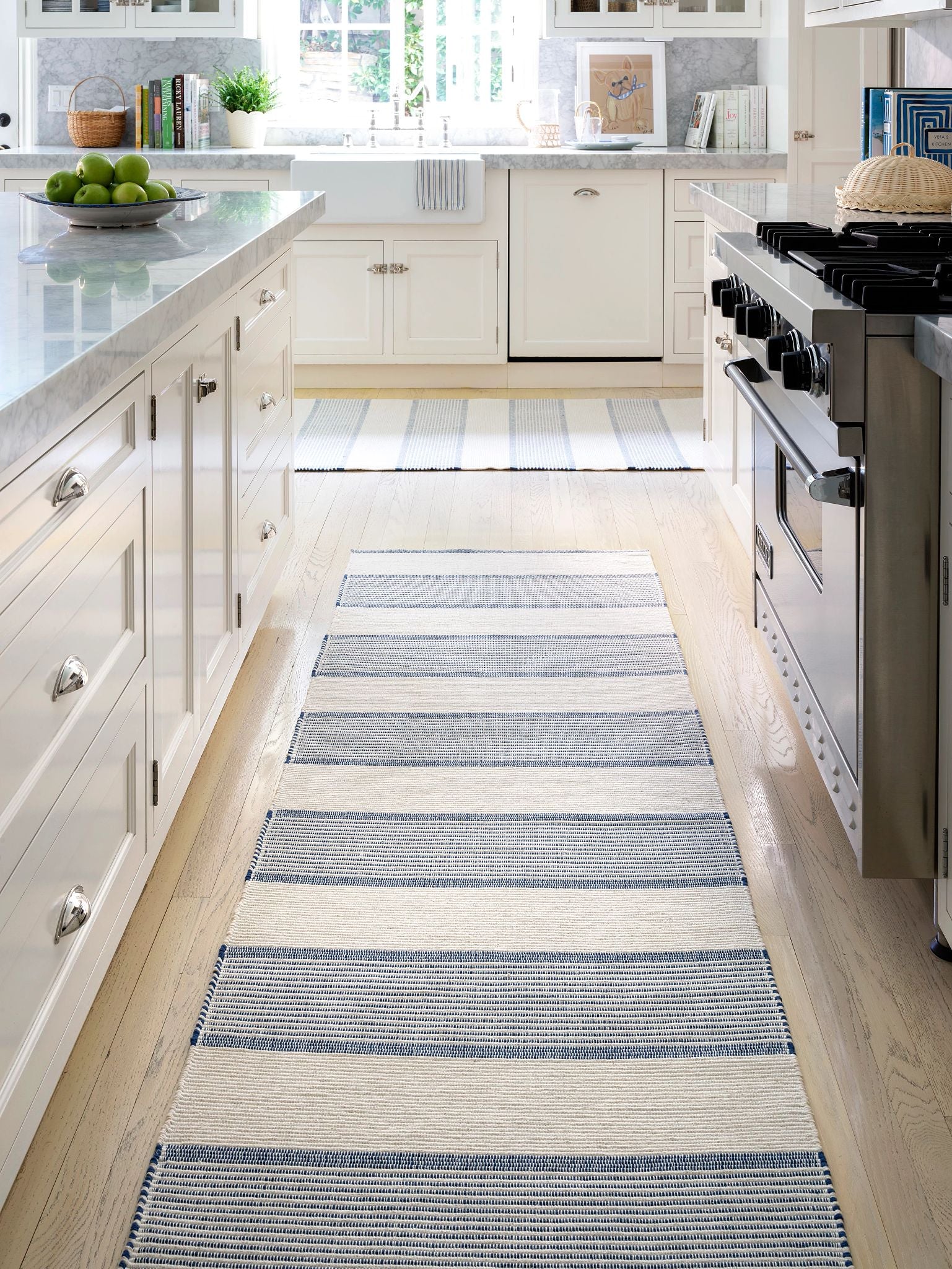 La Mirada Navy Handwoven Cotton Rug - DA1150 - 10x14