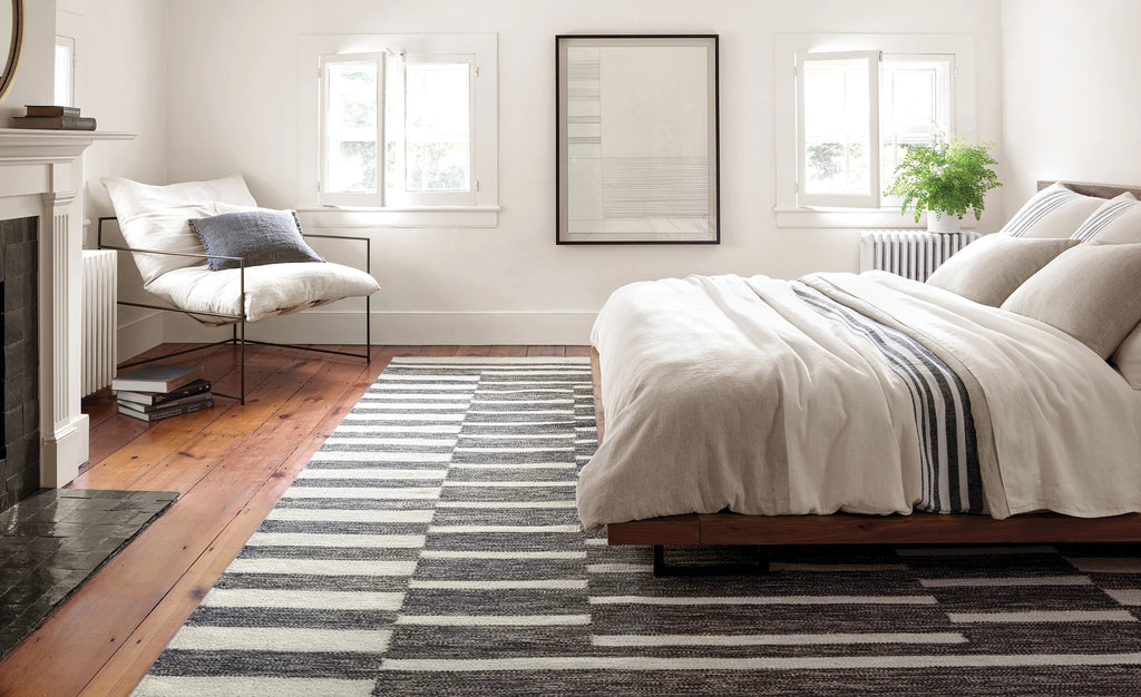 Heights Charcoal Handwoven Wool Rug - DA1903 - 10x14