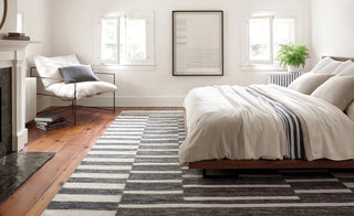 Heights Charcoal Handwoven Wool Rug - DA1903 - 10x14