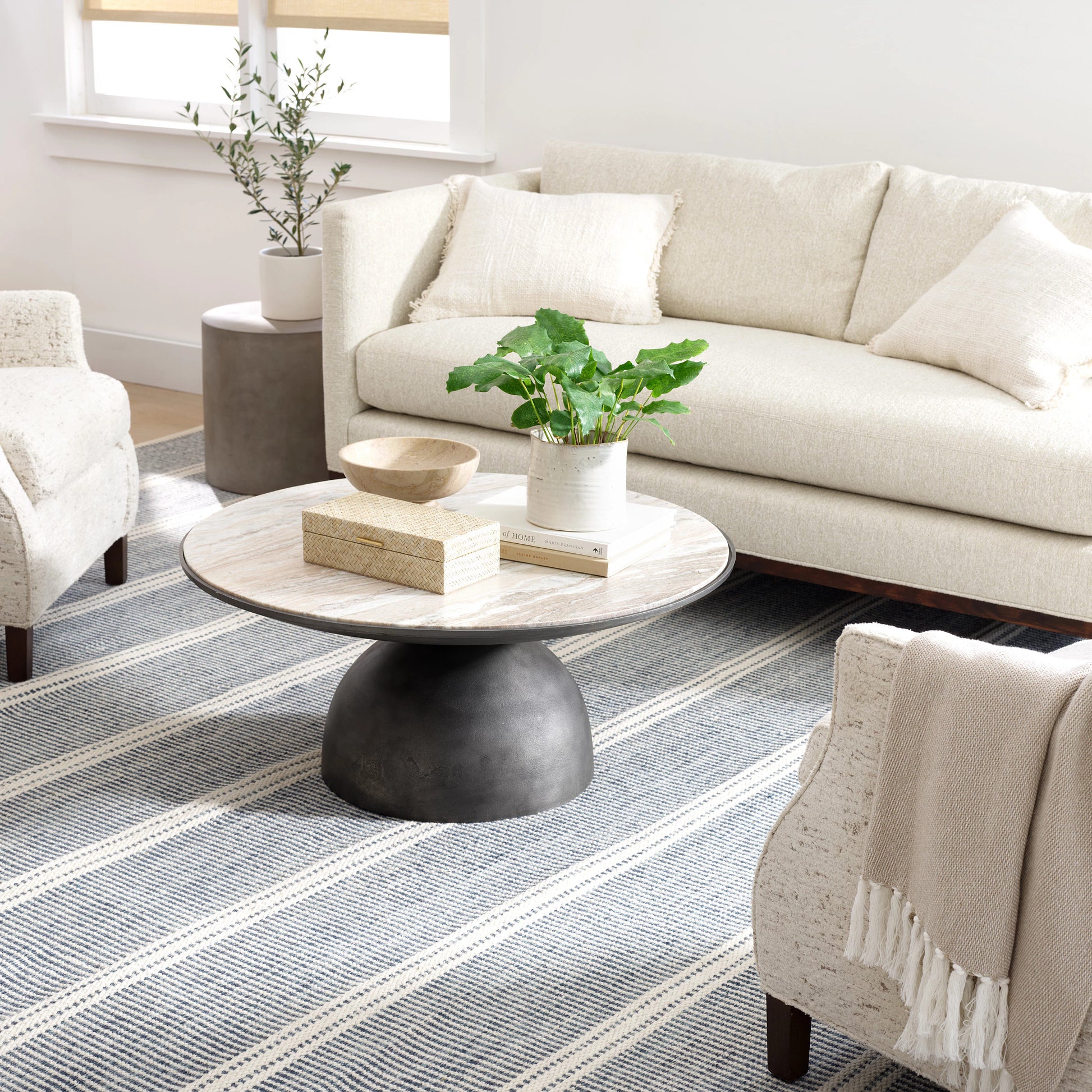 Malta Blue Handwoven Wool Rug - DA1026 - 10x14