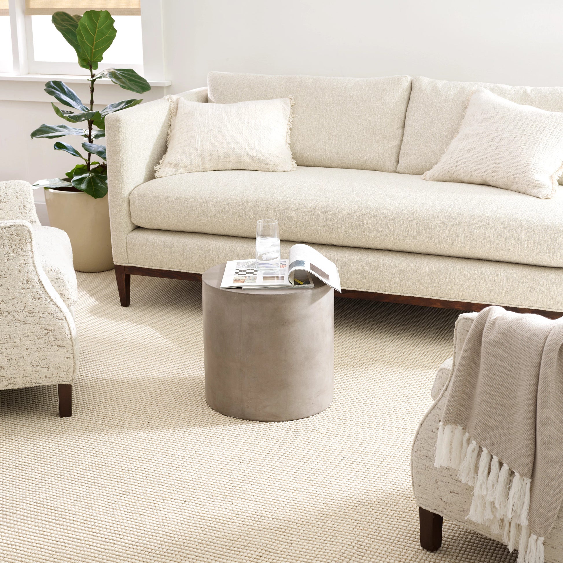 Pixel Wheat Woven Sisal/Wool Rug - DA1062 - 10x14