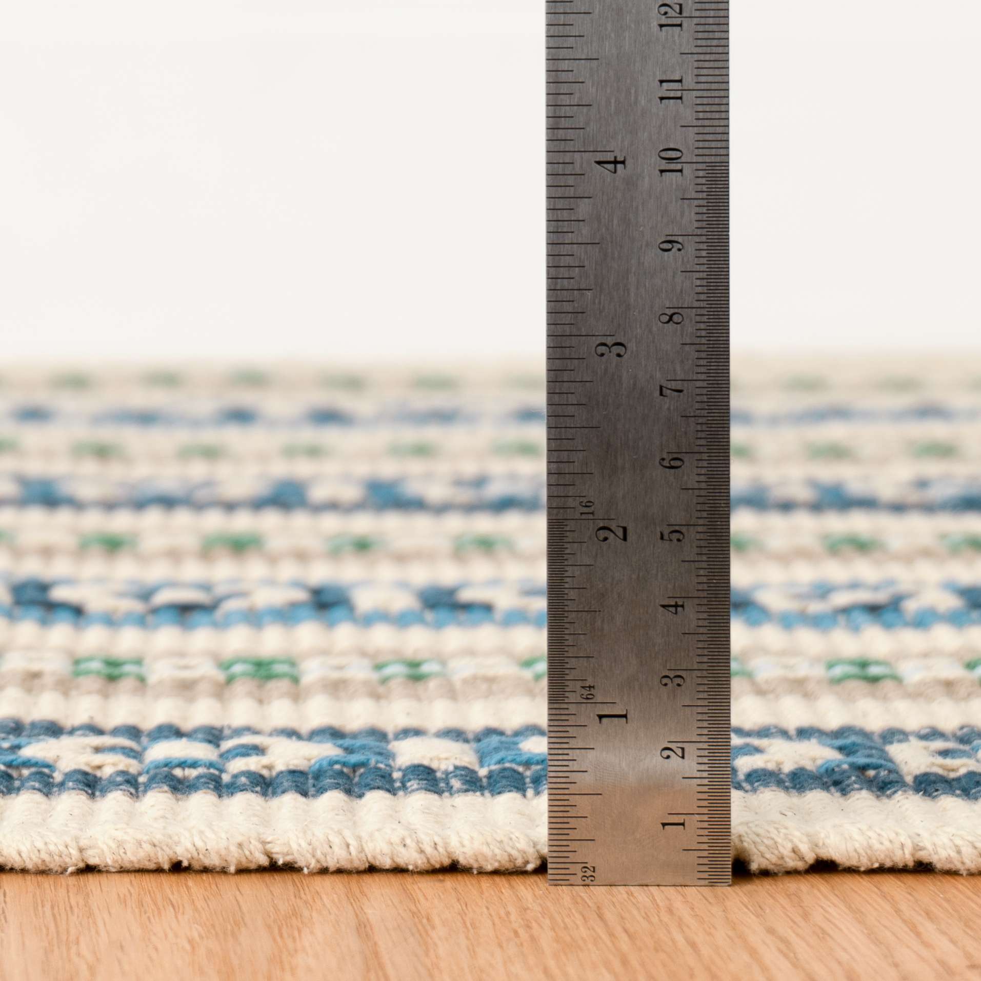 Long Slade Indigo Handwoven Cotton Rug - DA2000 - 10x14