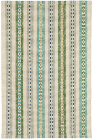 Long Slade Teal Handwoven Cotton Rug - DA1999 - 10x14