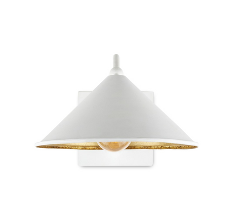 Gesso White Single Swing-Arm Sconce