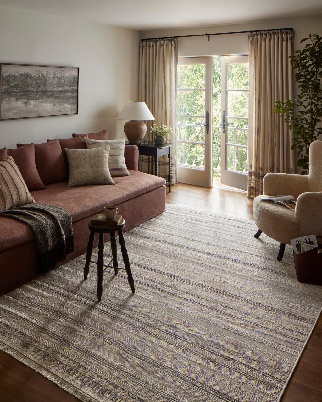 Amber Lewis × Loloi Malibu II Ivory / Dove Rug