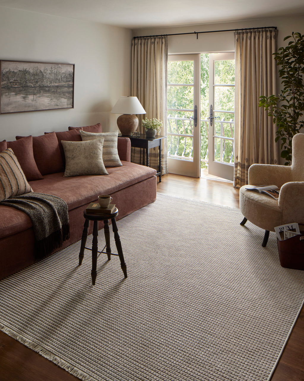 Amber Lewis × Loloi Malibu IV Ivory / Dove Rug