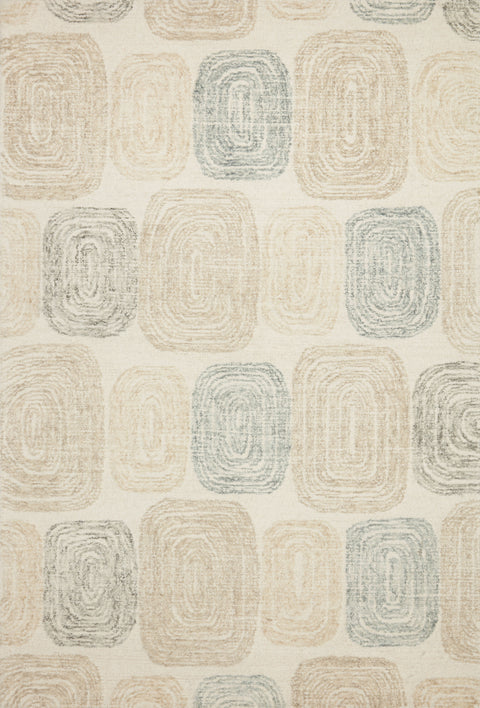 Milo Teal / Neutral 11'-6" x 15' Area Rug - MLO-01 - 11'-6" x 15'