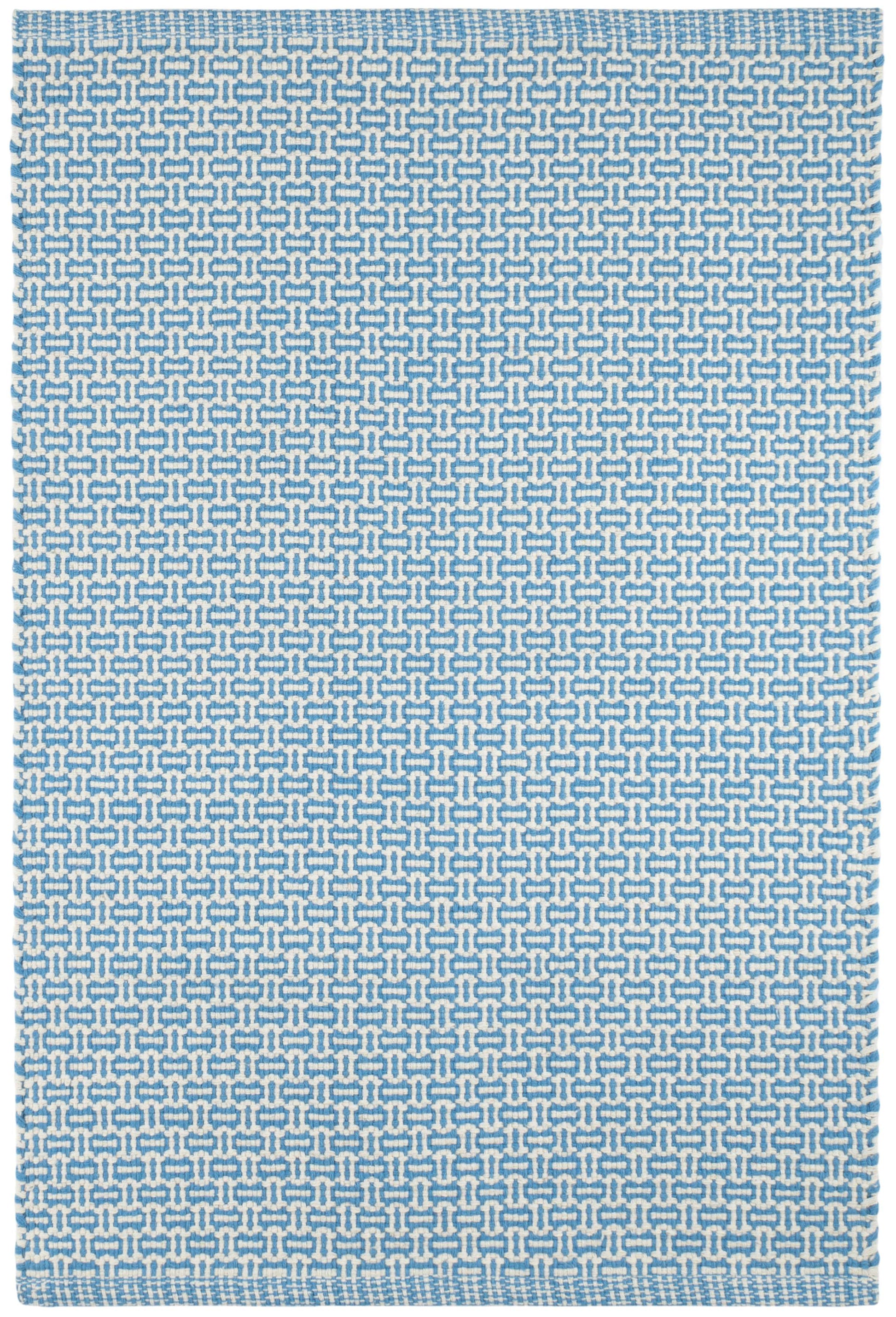Miss Muffet French Blue Handwoven Cotton Rug - DA1992 - 10x14