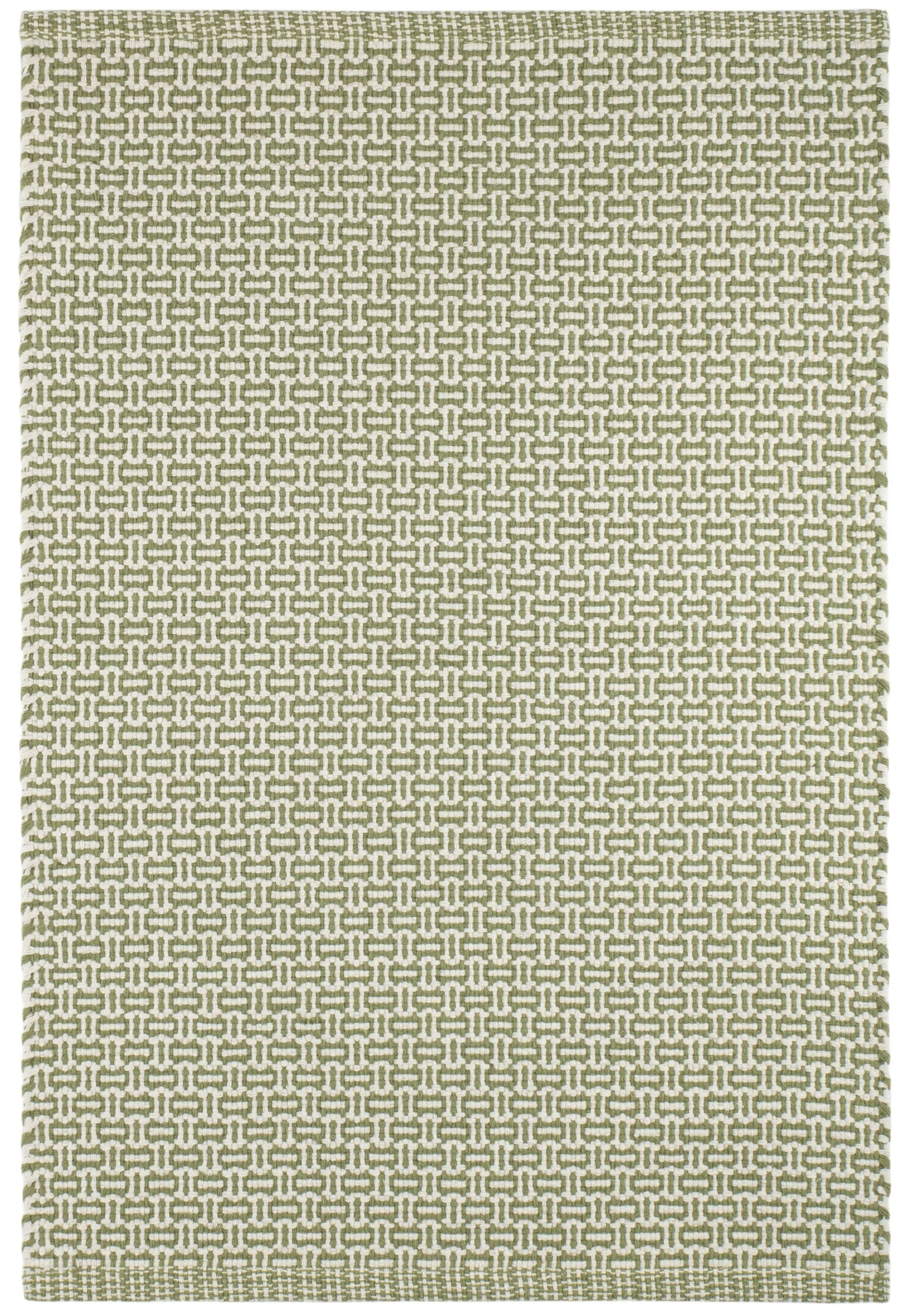 Miss Muffet Olive Handwoven Cotton Rug - DA1990 - 10x14
