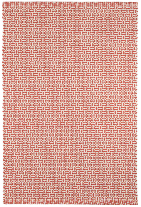 Miss Muffet Paprika Handwoven Cotton Rug - DA1991 - 10x14