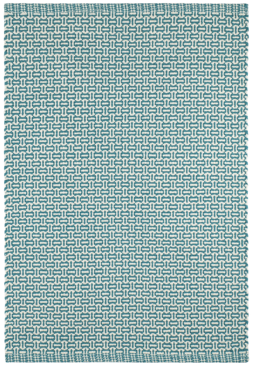 Miss Muffet Teal Handwoven Cotton Rug - DA1989 - 10x14