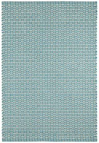 Miss Muffet Teal Handwoven Cotton Rug - DA1989 - 10x14