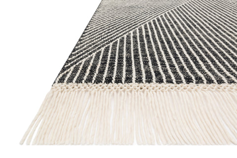 Magnolia Home By Joanna Gaines x Loloi Newton Charcoal / Ivory 9'-3" x 13' Area Rug - NET-01 - 9'-3" x 13'