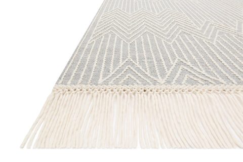 Magnolia Home By Joanna Gaines x Loloi Newton Lt Grey / Ivory 9'-3" x 13' Area Rug - NET-02 - 9'-3" x 13'