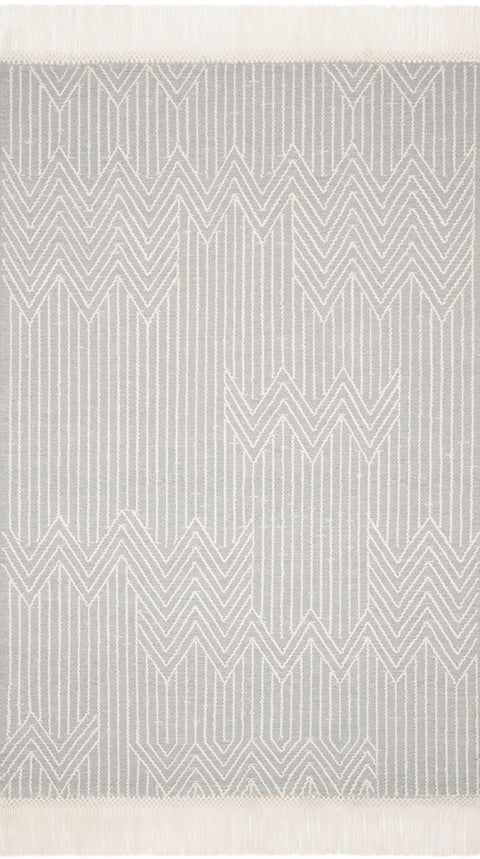 Magnolia Home By Joanna Gaines x Loloi Newton Lt Grey / Ivory 9'-3" x 13' Area Rug - NET-02 - 9'-3" x 13'