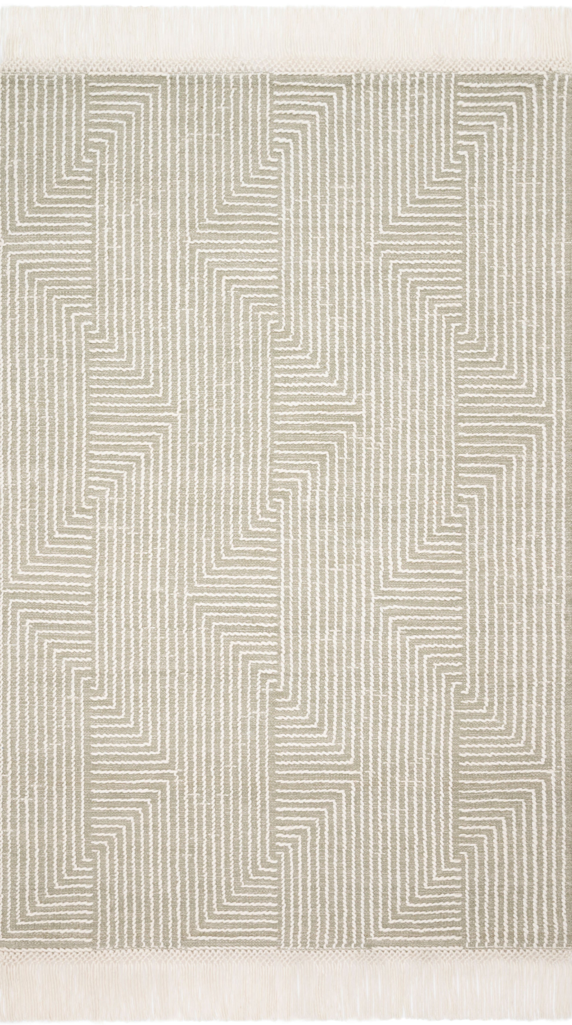 Magnolia Home By Joanna Gaines x Loloi Newton Sage / Ivory 9'-3" x 13' Area Rug - NET-04 - 9'-3" x 13'