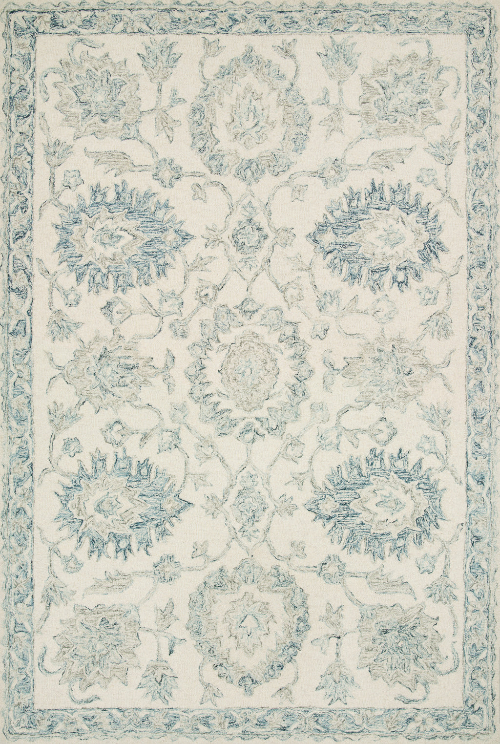Norabel Ivory / Blue 9'-3" x 13' Area Rug - NOR-04 - 9'-3" x 13'