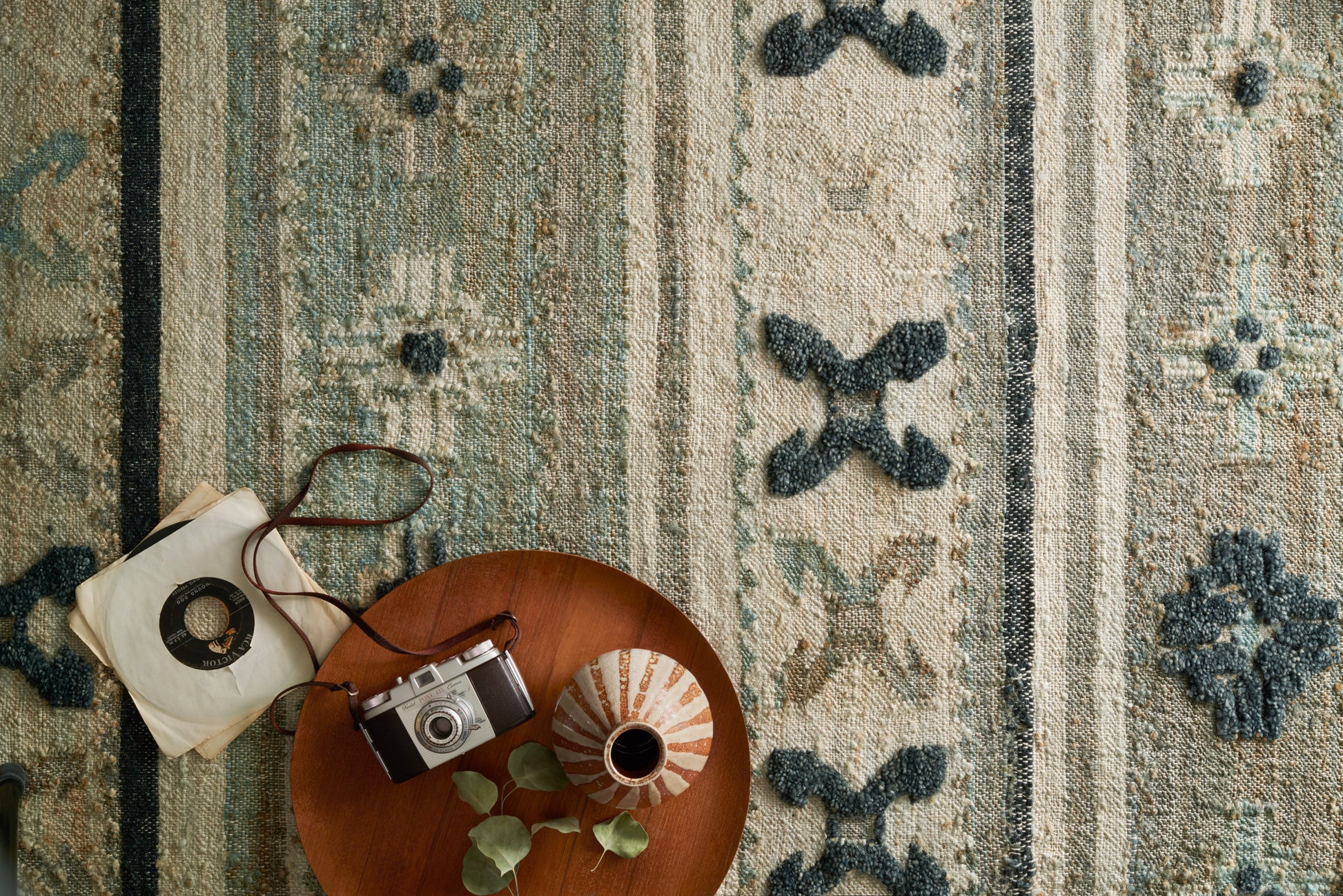 Owen Aqua / Ink 9'-3" x 13' Area Rug - OW-01 - 9'-3" x 13'