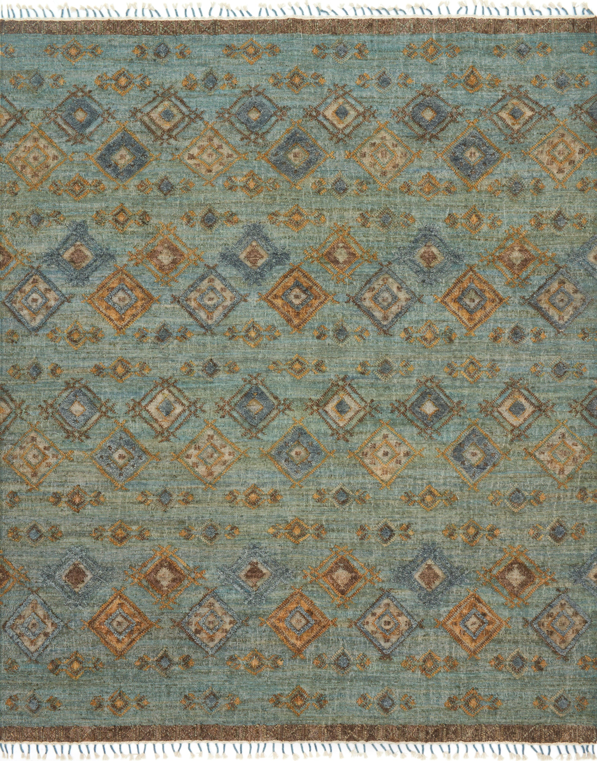 Owen Sea / Blue 9'-3" x 13' Area Rug - OW-04 - 9'-3" x 13'