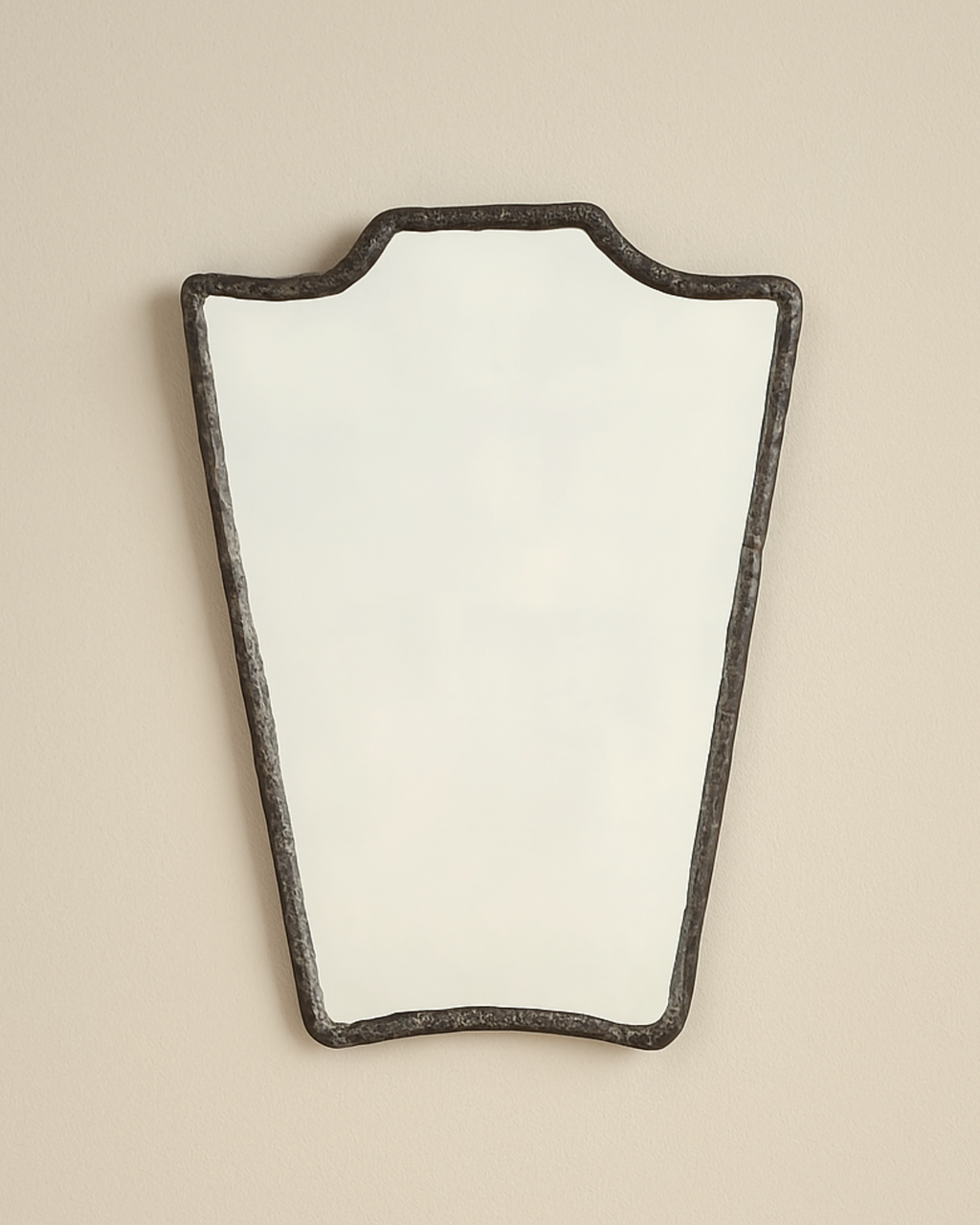 Bouclier Cast Metal Wall Mirror