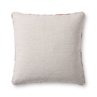 Magnolia Home by Joanna Gaines x Loloi Elara White / Chestnut Pillow