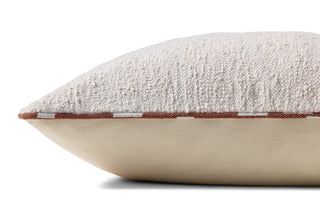 Magnolia Home by Joanna Gaines x Loloi Elara White / Chestnut Pillow