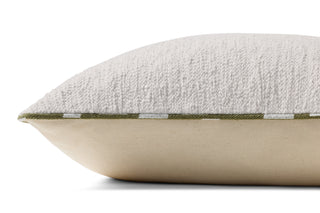 Magnolia Home by Joanna Gaines x Loloi Elara White / Green Pillow
