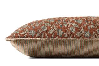 Brick / Multi Floral Pillow