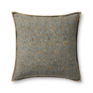 Light Blue / Multi Floral Pillow