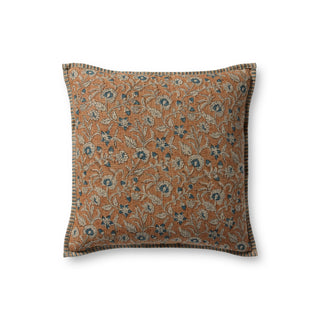 Peach / Multi Floral Pillow