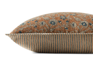 Peach / Multi Floral Pillow