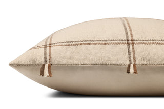 Amber Lewis x Loloi Lainey Natural / Brown Pillow