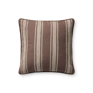 Chris Loves Julia x Loloi Verona Brown Pillow