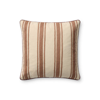 Chris Loves Julia x Loloi Verona Chestnut Pillow