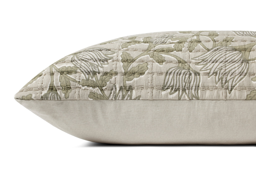 Jean Stoffer x Loloi, Natural / Sage Pillow