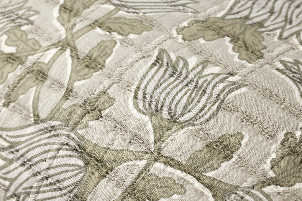 Jean Stoffer x Loloi, Natural / Sage Pillow