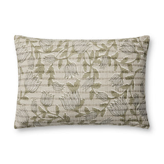Jean Stoffer x Loloi, Natural / Sage Pillow