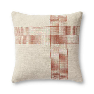 Magnolia Home by Joanna Gaines x Loloi Wells Cream / Terracotta Pillow