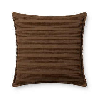 Amber Lewis x Loloi Aspyn Brown Pillow