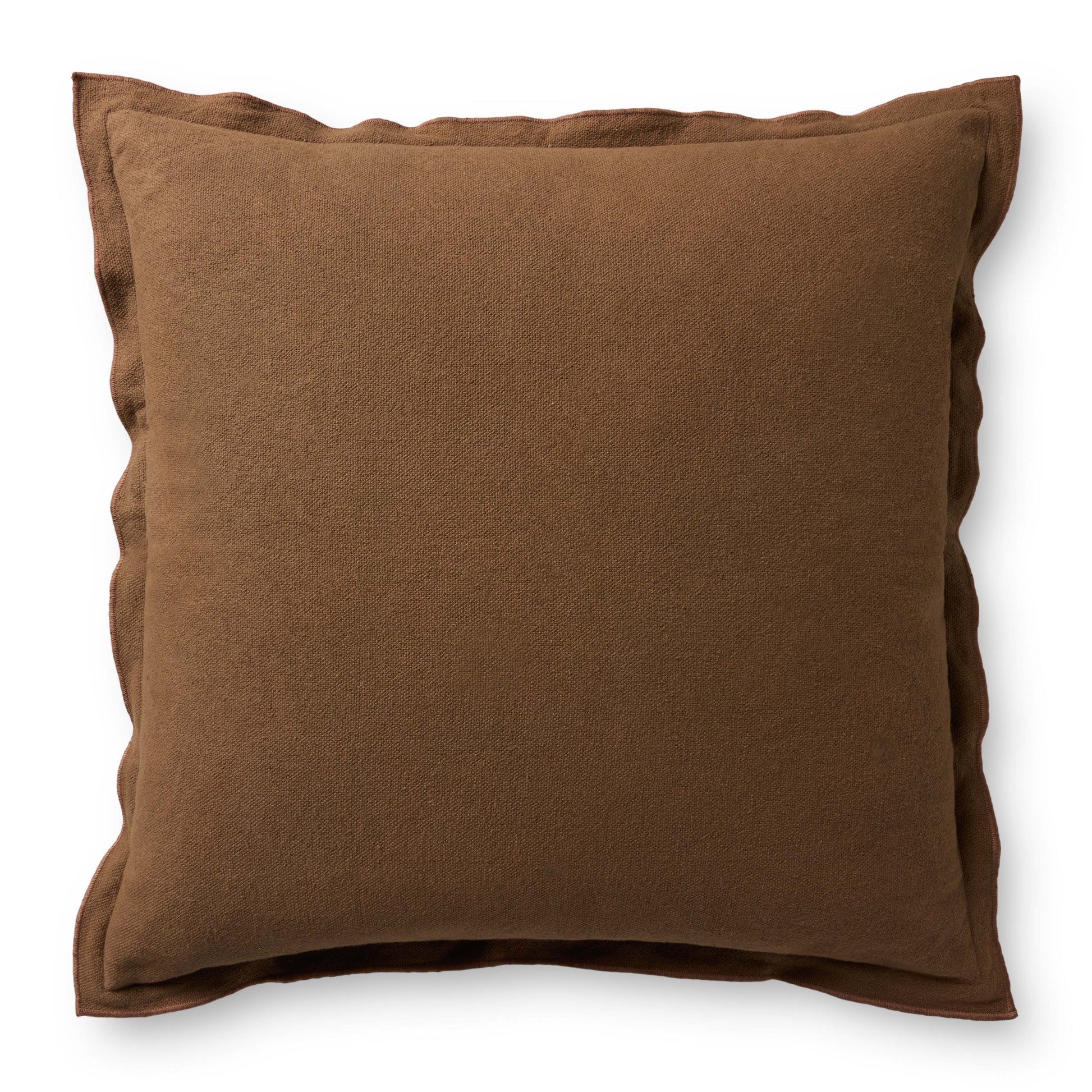 Leanne Ford x Loloi Captain Brown 18'' x 18'' Pillow Cover Only - PLF0003 - 18'' x 18'' Cover Only