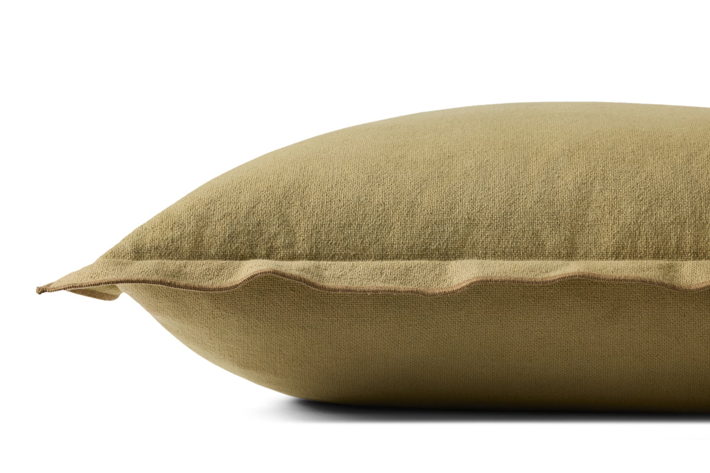 Leanne Ford x Loloi Captain Olive 18'' x 18'' Pillow Cover Only - PLF0003 - 18'' x 18'' Cover Only