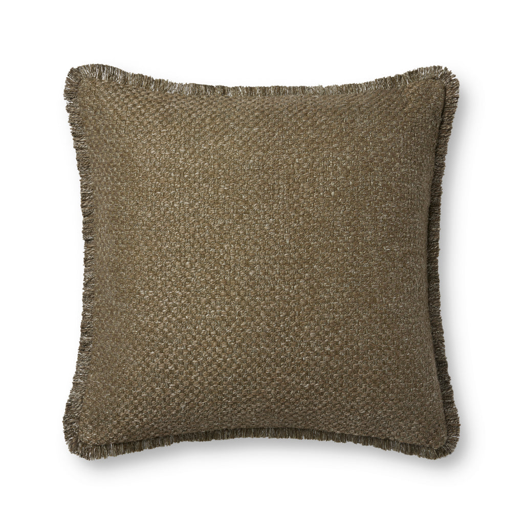 Olive Fringe Pillow