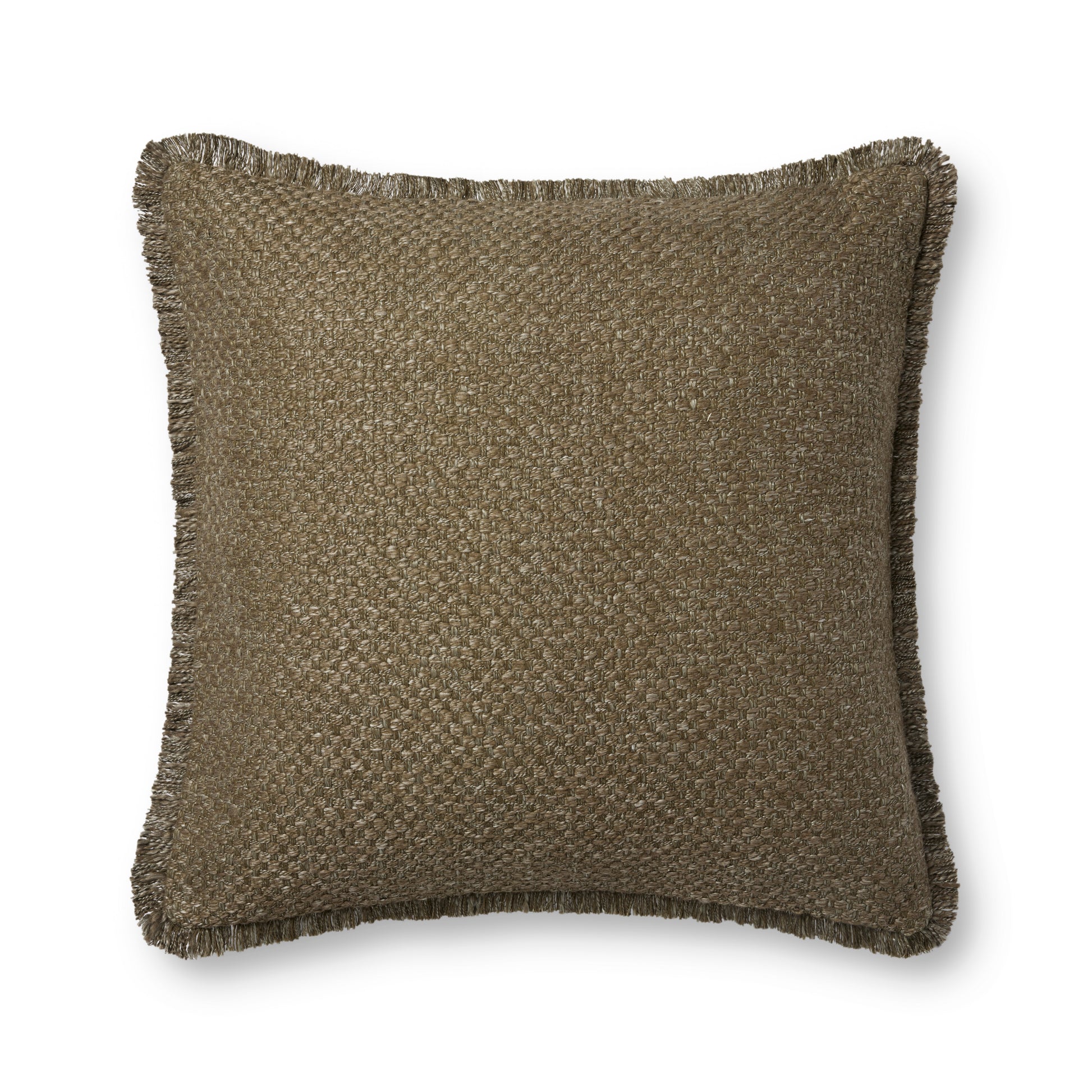 Olive Fringe Pillow
