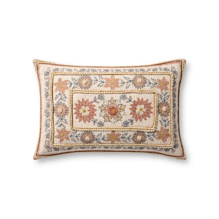 Red / Multi Botanical 13" x 21" Pillow
