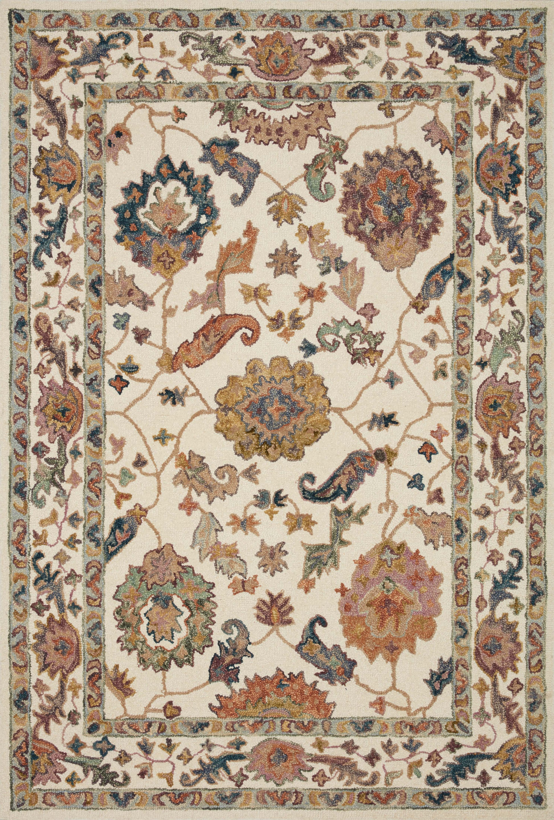 Padma White / Multi 9'-3" x 13' Area Rug - PMA-01 - 9'-3" x 13'