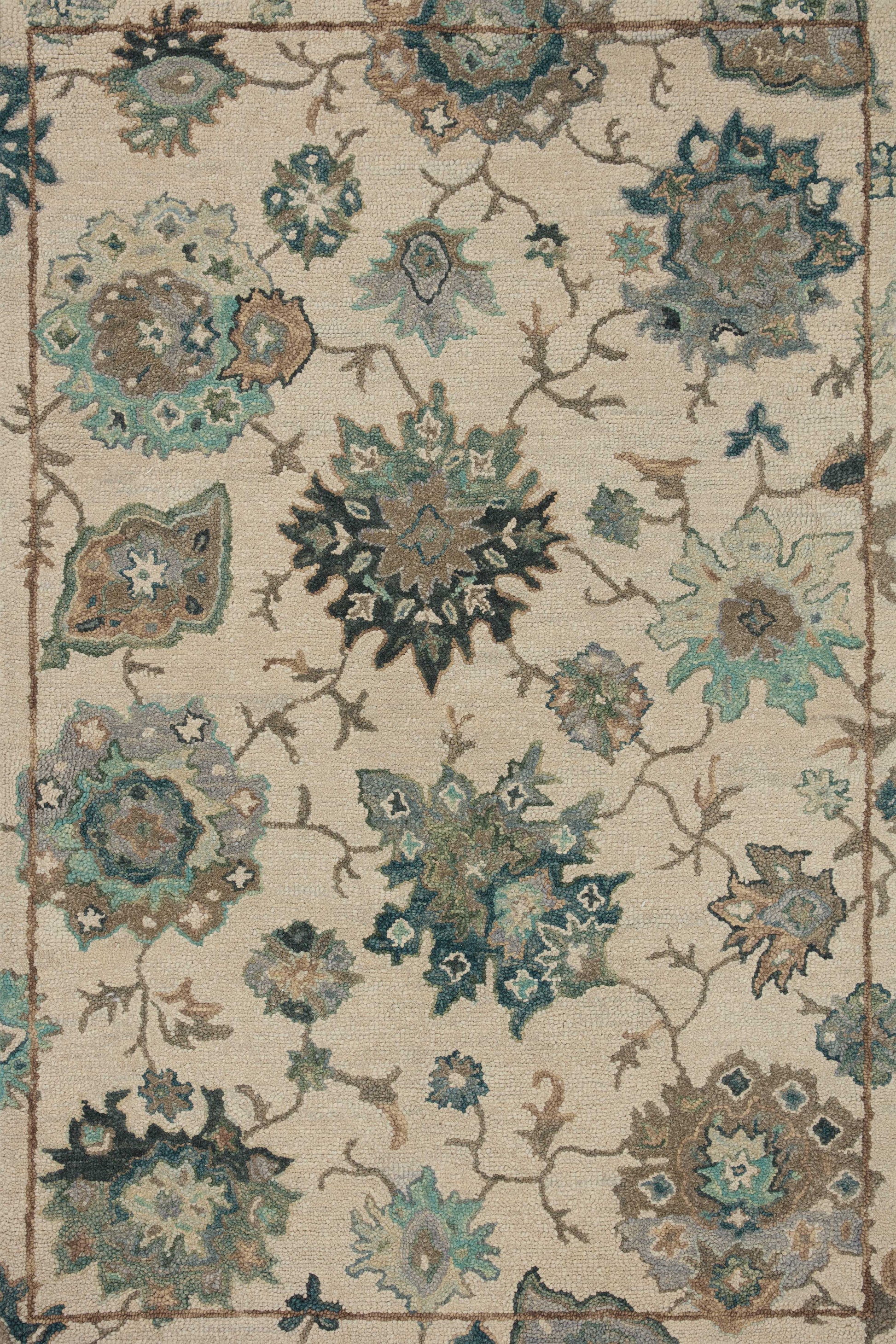 Padma Ivory / Blue 9'-3" x 13' Area Rug - PMA-03 - 9'-3" x 13'